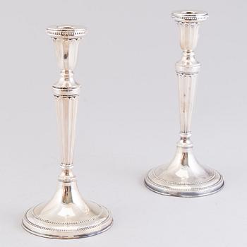 A pair of silver candlesticks from Germany with Finnish control marks, Helsinki 1967.