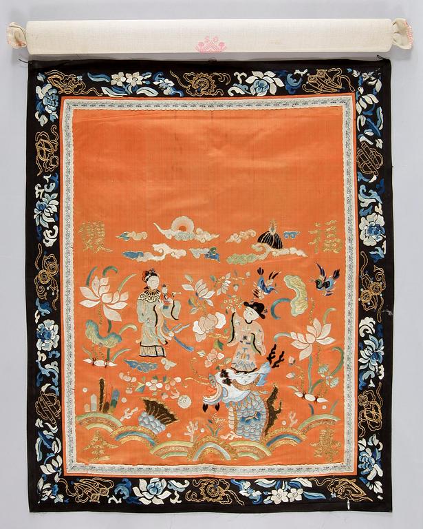 SIDENBRODERI, Kina, Qing dynastin, 1800-tal.