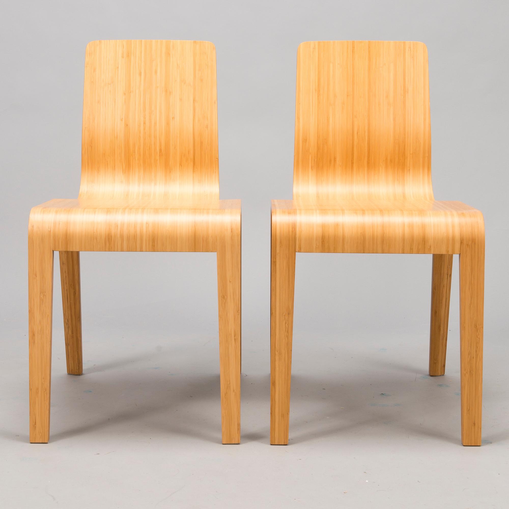 HENRIK TJAERBY, matbord och stolar, 6 st, "Bamboo", Artek Studio 2000-tal.