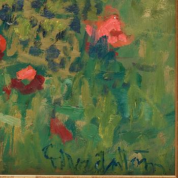 Gerhard Nordström, Landscape with poppies.