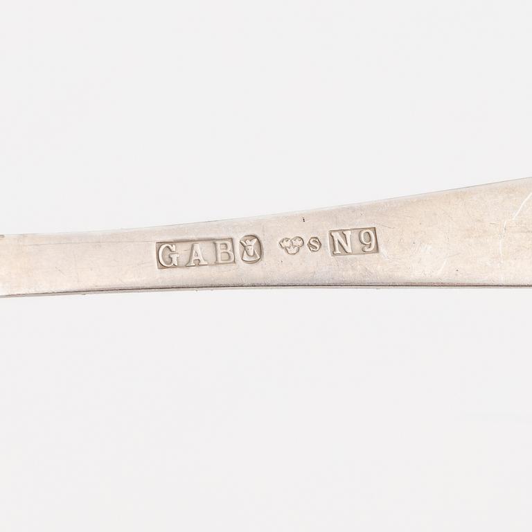 Jacob Ängman, a 47-piece silver cutlery, model 'Rosenholm' mark of GAB, Stockholm, including 1964.