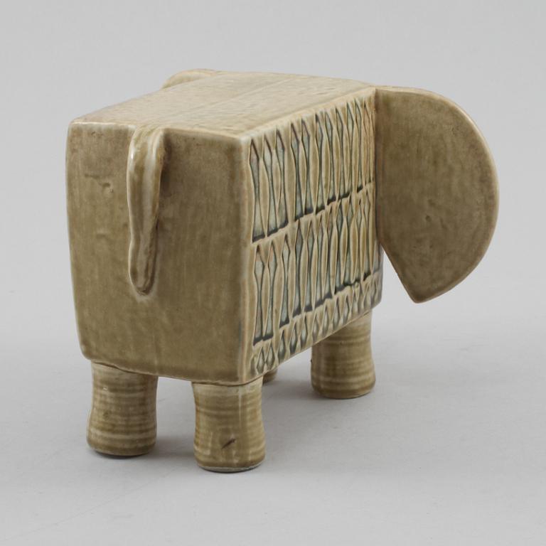 FIGURIN, "Elefant", ur serien "Afrika", stengods, Lisa Larson, Gustavsberg, (1965-1970).