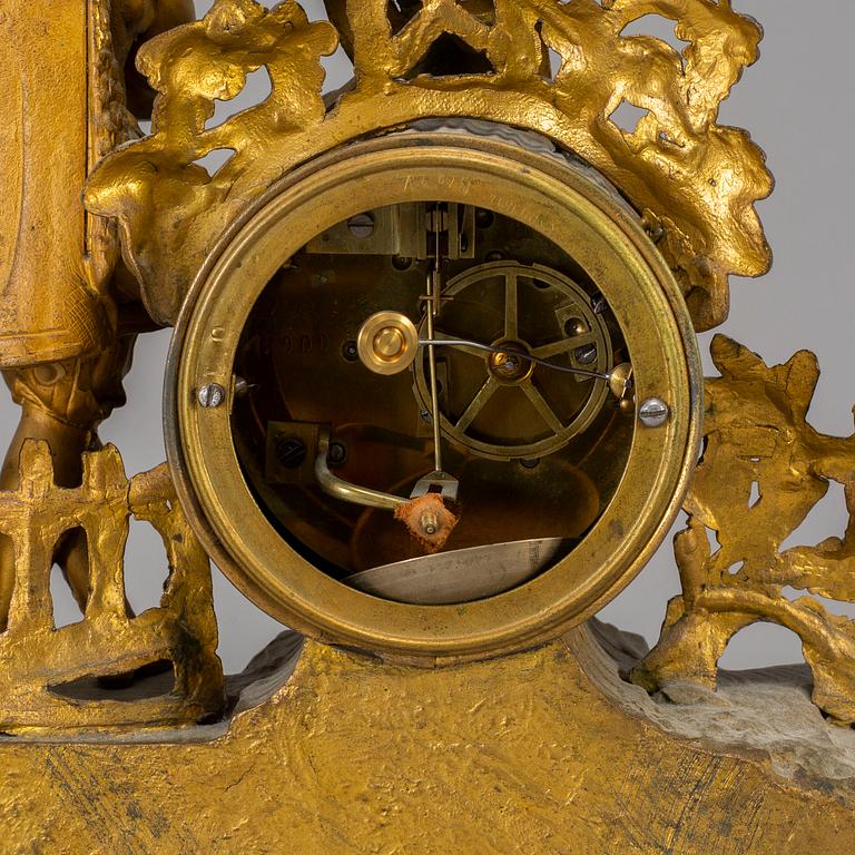 A  19th/20th century mantle clock in Louis-XVI style.