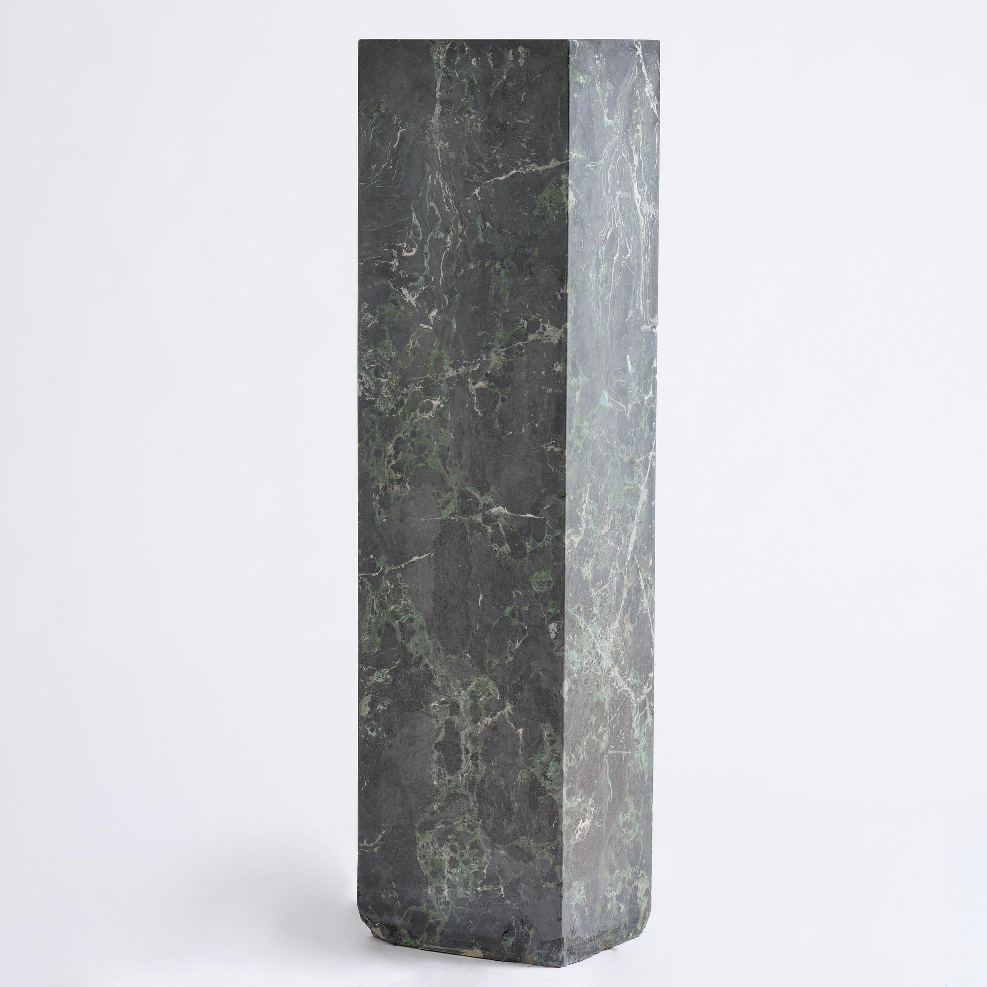 A black Scagliola 20th century column.