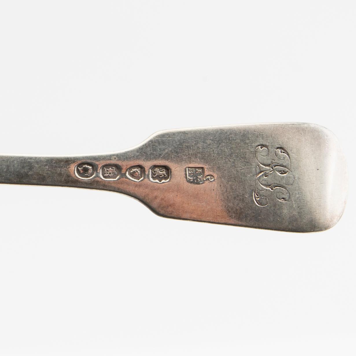 Cutlery approx. 53 pcs silver, London England mostly 19th century.