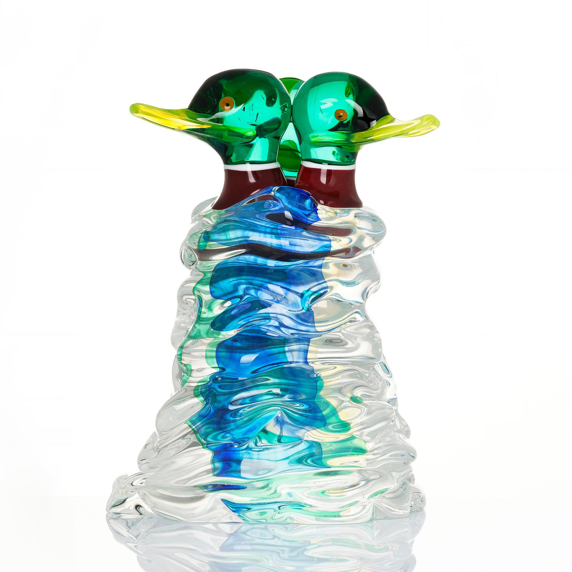 Ernst Billgren, skulptur, "Frusna vänner", Berengo Studio, Murano, Italien, 1999.