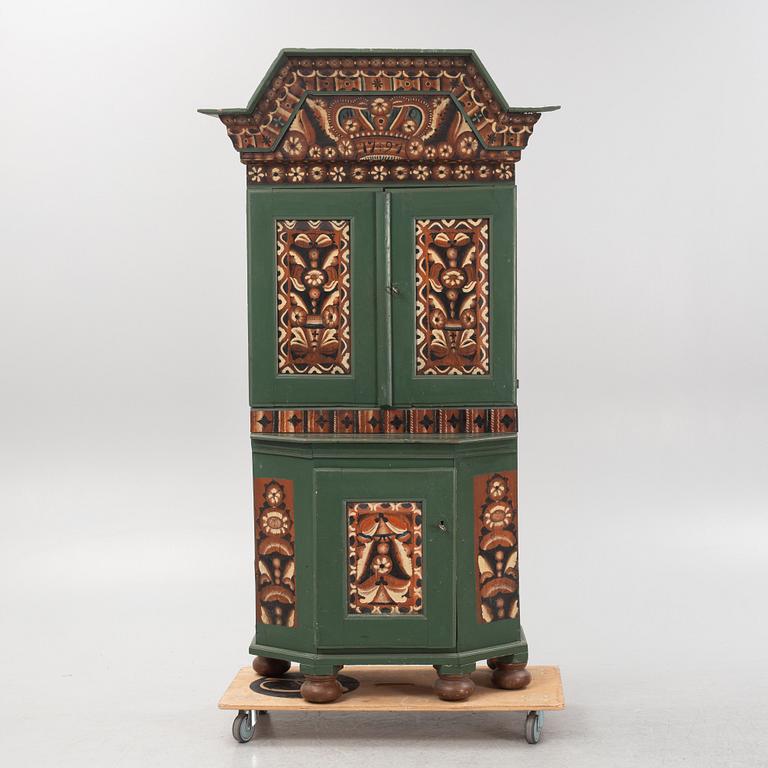 Cabinet, folk art, Dalarna, dated 1797.