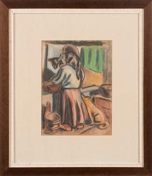 Yrjö Saarinen, pastel, signed and dated -27.