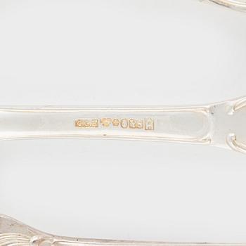 Bestickuppsättning, 46 delar, silver, modell "Prins Albert", bl.a. CG Hallberg, Stockholm 1949.