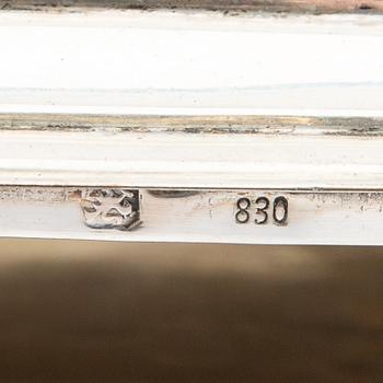 Sugar box Baroque style silver 19th century Central Europe.