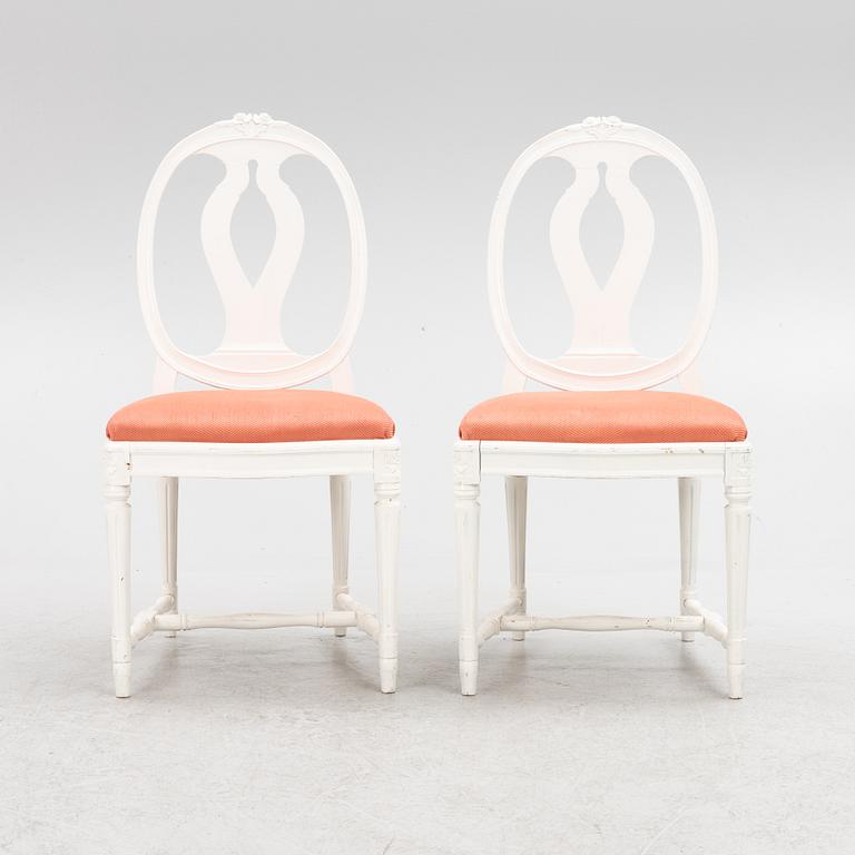 Chairs, 8 pcs, Gustavian style, "Swedish model", 20th century.