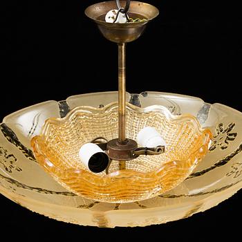 TAKLAMPA, Carl Fagerlund, Orrefors, 1900-talets första hälft.