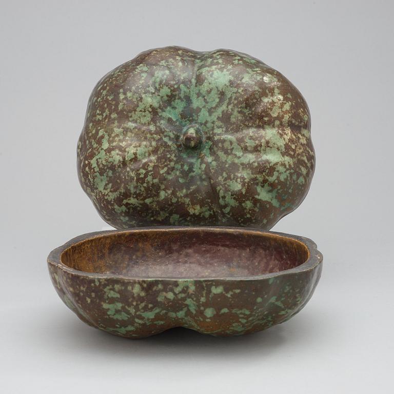 A Hans Hedberg faience pumpkin, Biot France.