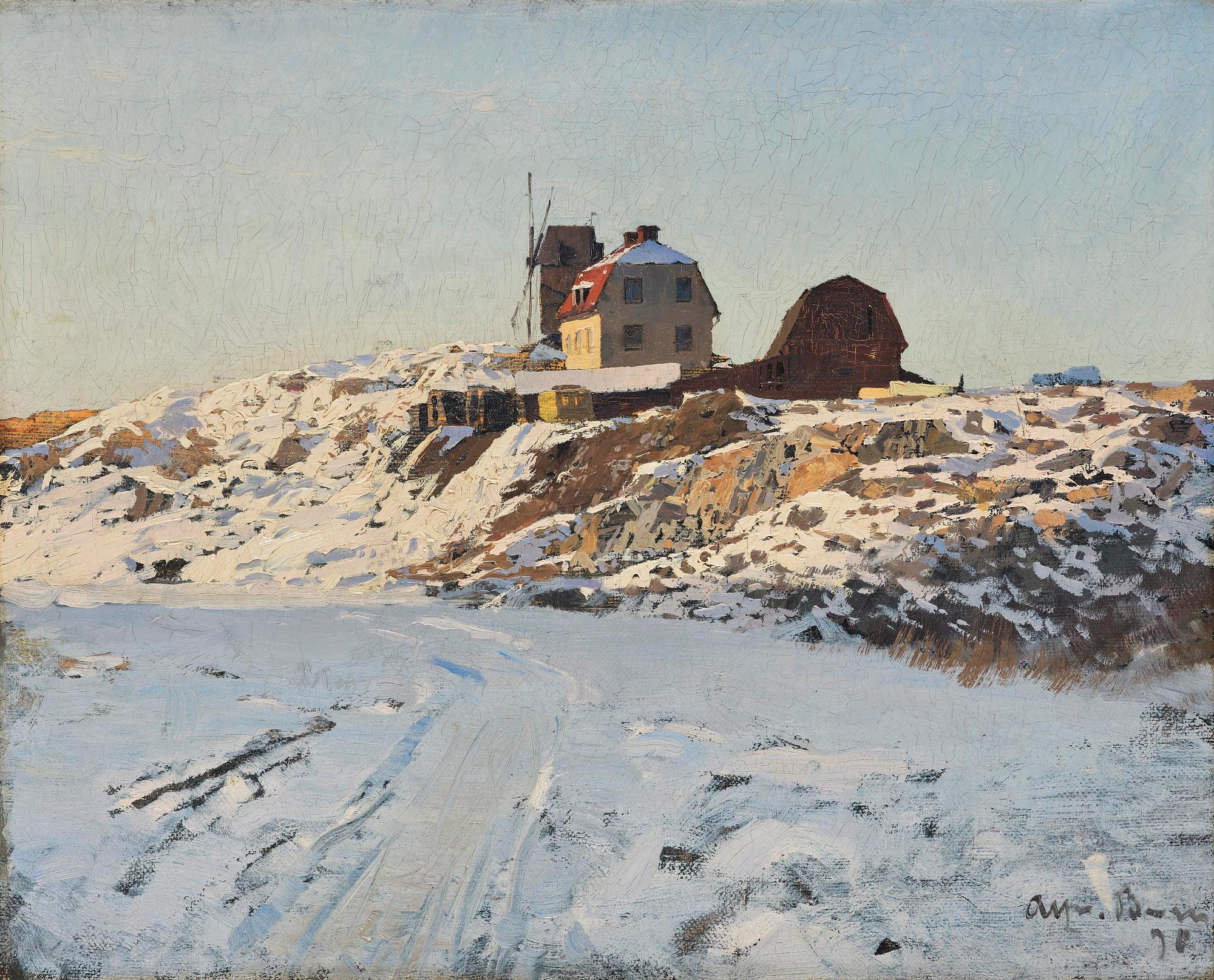 Alfred Bergström, Vinterdag, Dalarö.