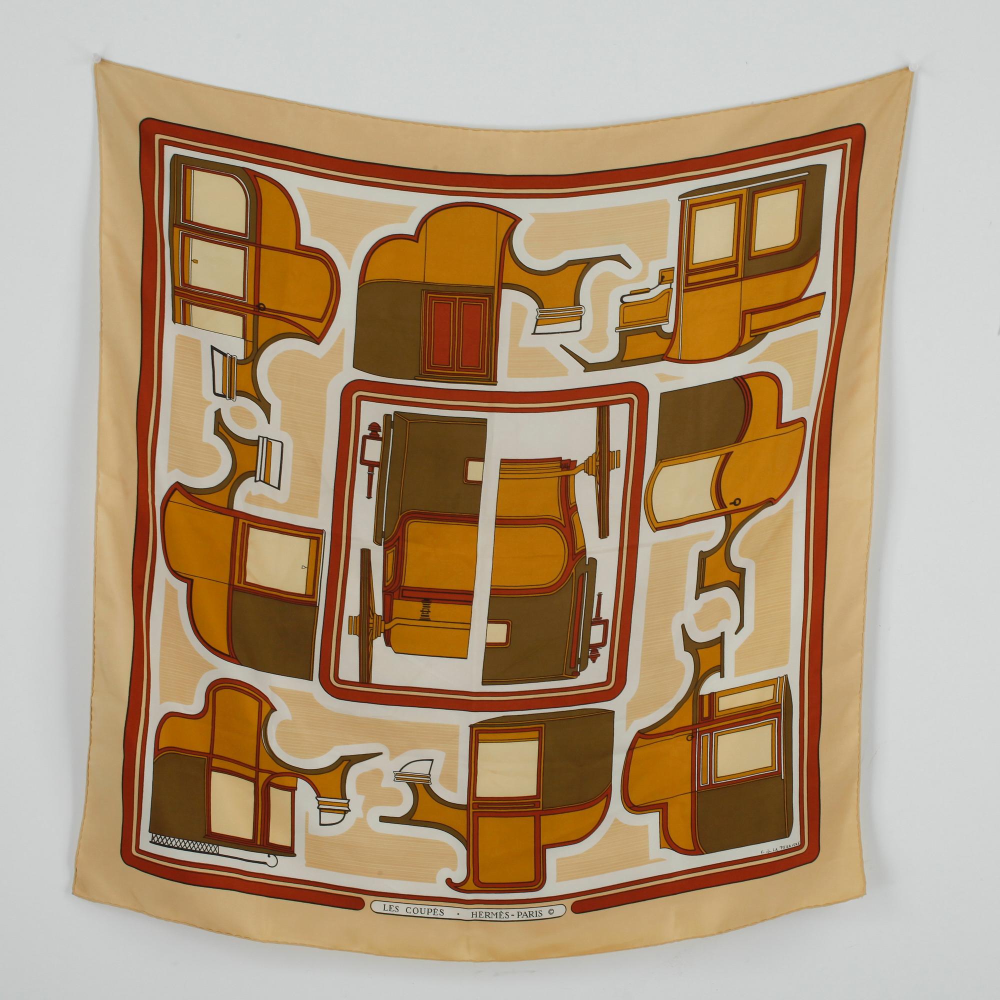 SCARF, siden, Hermés, "Les Coupés".