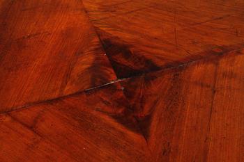 A late 19th century table with two extension leaves.