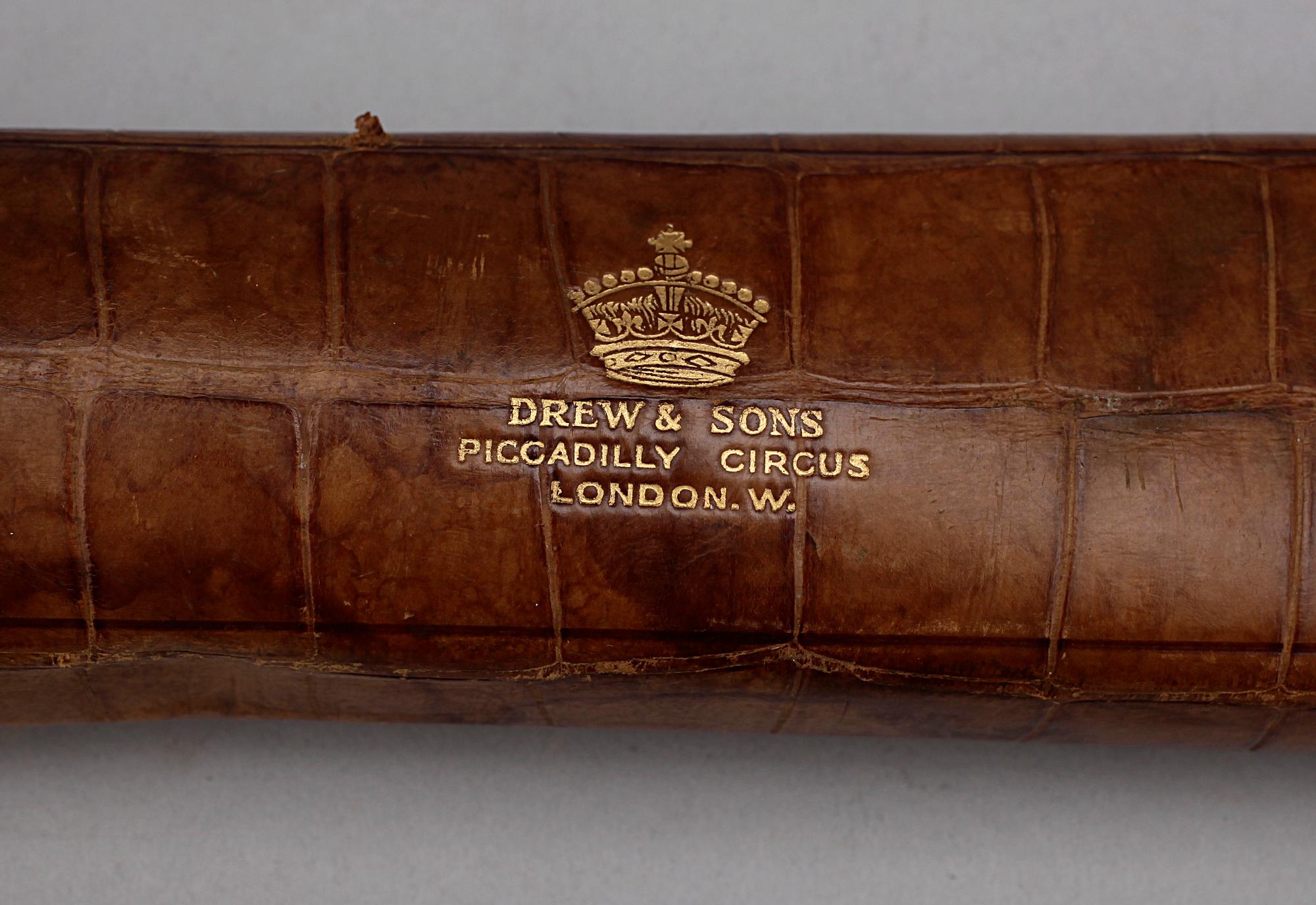 VERKTYG, trä, mässing, agat, Drew & Sons, Piccadilly Circus, London, tidigt 1900-tal.