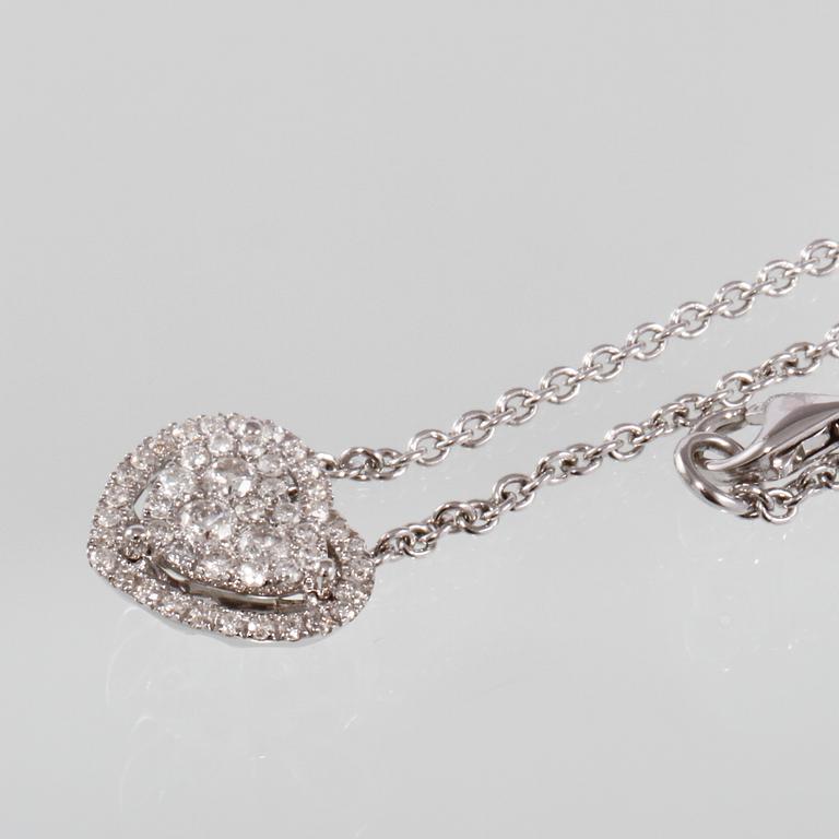 HÄNGE, 18k vitguld med briljantslipade diamanter, 0.60 ct. Vikt 5 g.