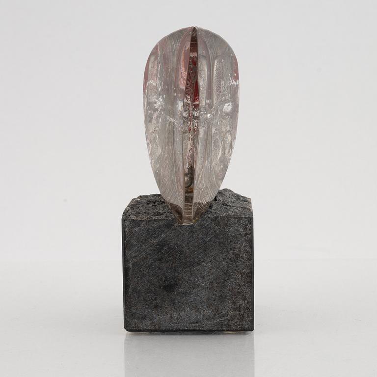 Bertil Vallien, a unique cast glass sculpture, 'Janus', Kosta Boda.