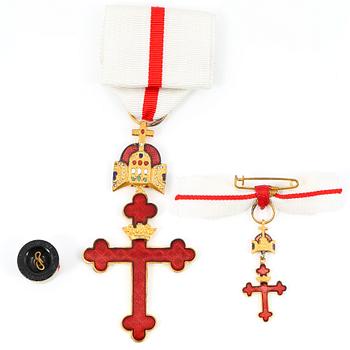 ORDENSTECKEN/MEDALJ, 3 delar, möjligen Österrike, 1900-tal.