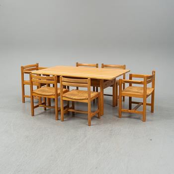 BØRGE MOGENSEN, matbord, 2 karmstolar och 4 stolar, "Asserbo", Karl Andersson & söner.