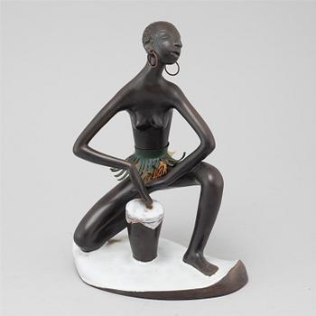 A stoneware figurine from Anzengruber in Austria, around the mid 20th century.