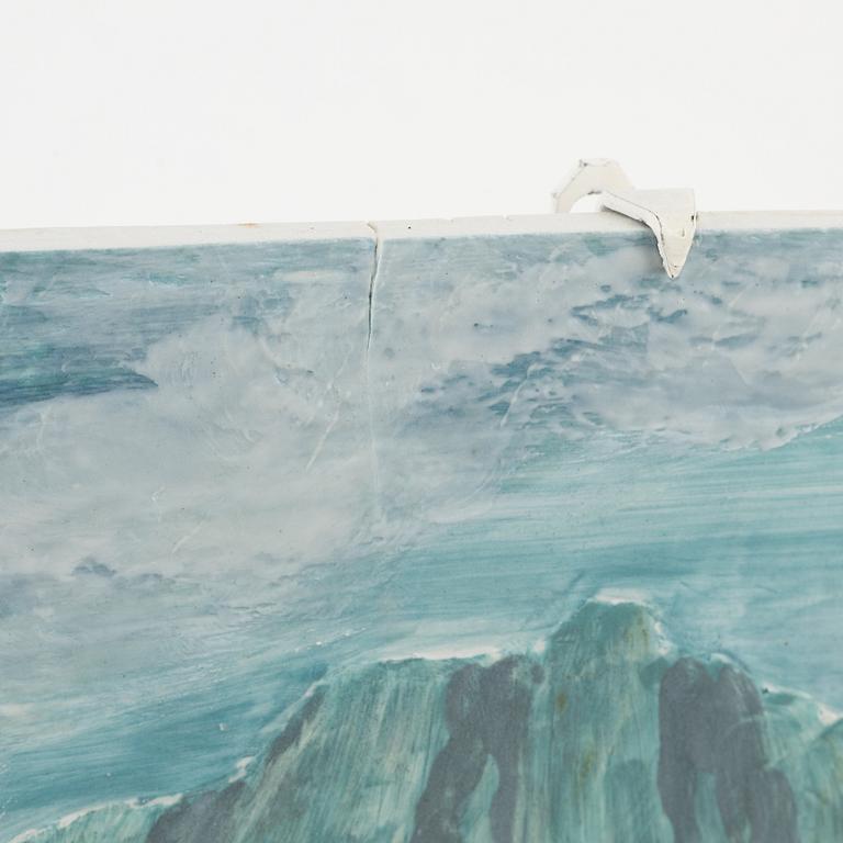 A pair of earthenware bas reliefs by Bertil Lundgren for Rörstrand, Sweden.