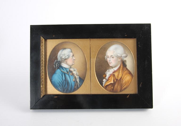 PARTI MINIATYRPORTRÄTT, 7 ST, 1800-1900-TAL.