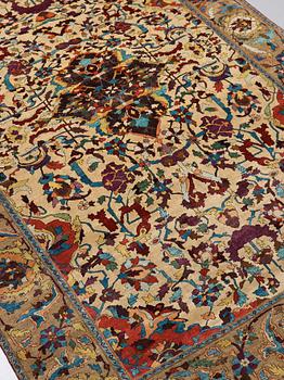 MATTA. Antik silke Keshan s.k. Motachem. 202,5 x 136,5 cm.