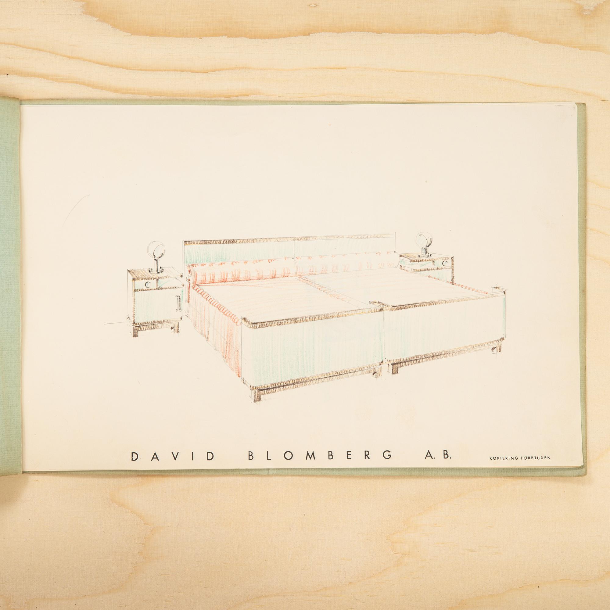 David Blomberg, sängar, ett par, AB Svenska Möbelfabrikerna Bodafors, 1930-tal.