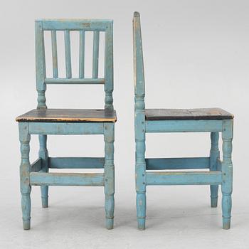 A pair of chairs, 19th Century.