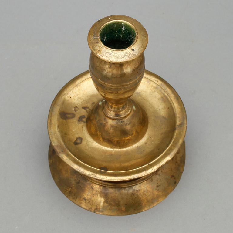 LJUSSTAKE, mässing, barock, 1600/1700-tal.