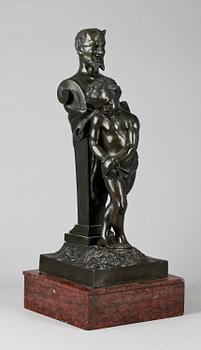 EDOUARD DROUOT, skulptur, brons, signerad i gjutning E. Drouot.