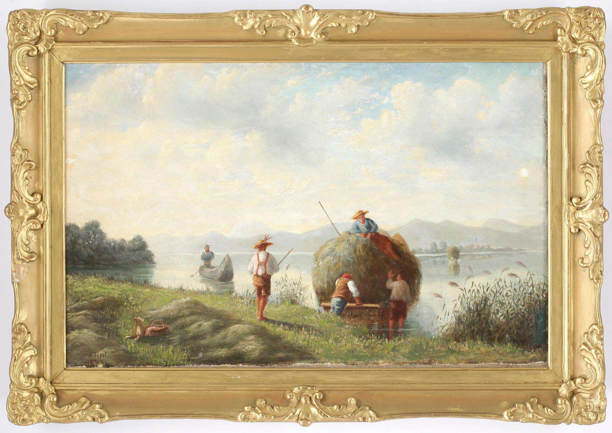 SAVILLE FLINT, olja på duk. Signerad och daterad 1875.