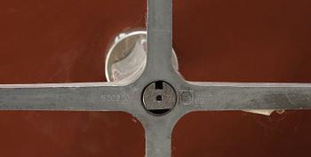 A pair of Arne Jacobsen brown leather 'Swan' chairs, Fritz Hansen, Denmark 1972.