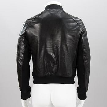 PRADA Mens Black Leather Jacket.