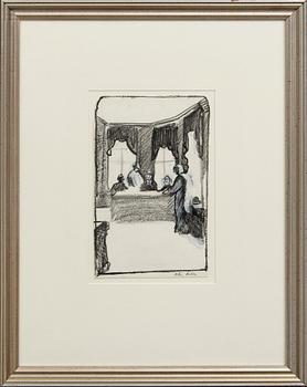 Peter Dahl, a signed mixed media.