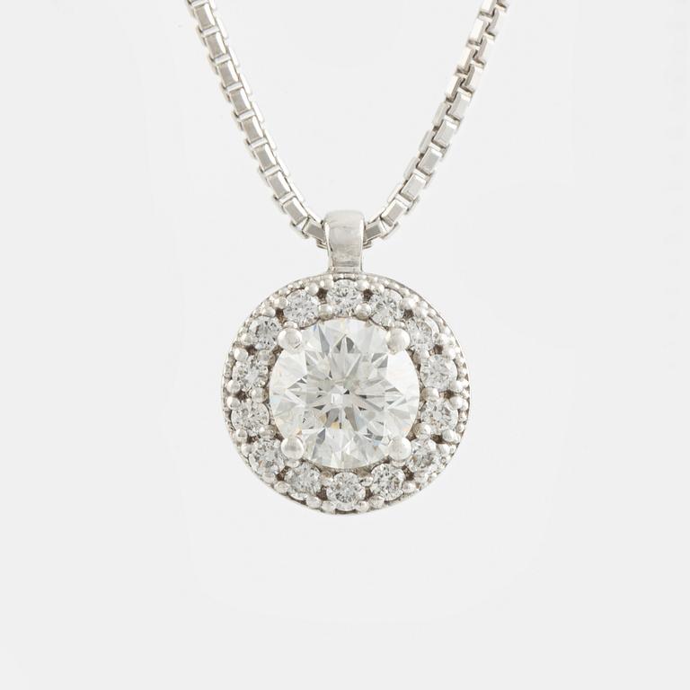 Brilliant cut diamond necklace.