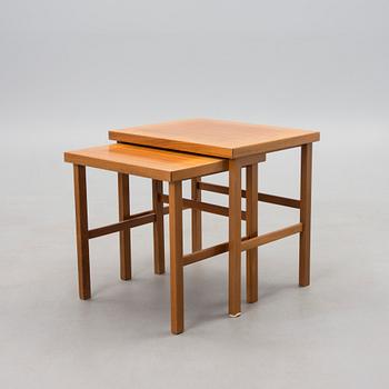 SATSBORD, 2 st, mahogny, 1950-60-tal.