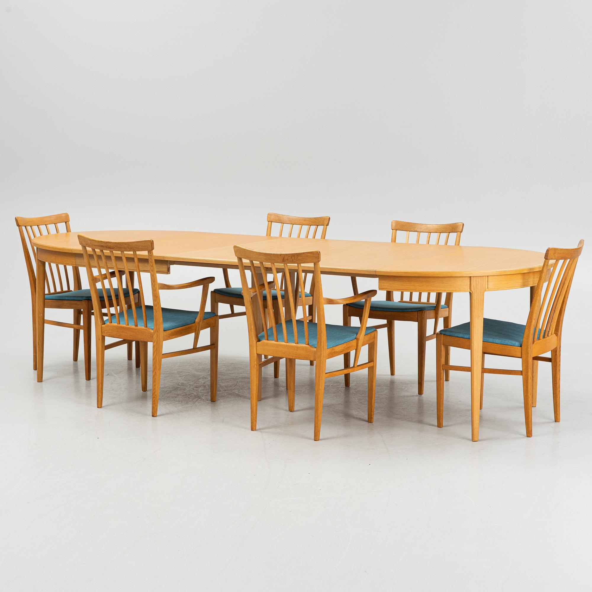 Carl Malmsten, matgrupp, 7 delar, "Herrgården", Bodafors, 1900-talets andra hälft.