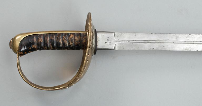 SABEL, för manskap i kavalleriet, m/1893, E Svalling, Eskilstuna, märkt No 9, K1.