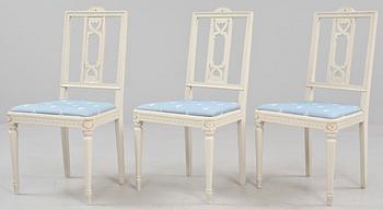 STOLAR, 6 st, gustaviansk stil, 1900-tal.
