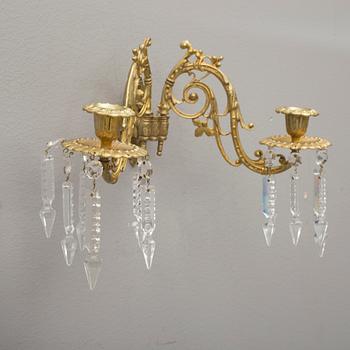 APPLIQUER, ett par, oscarianska, 1800-talets slut.
