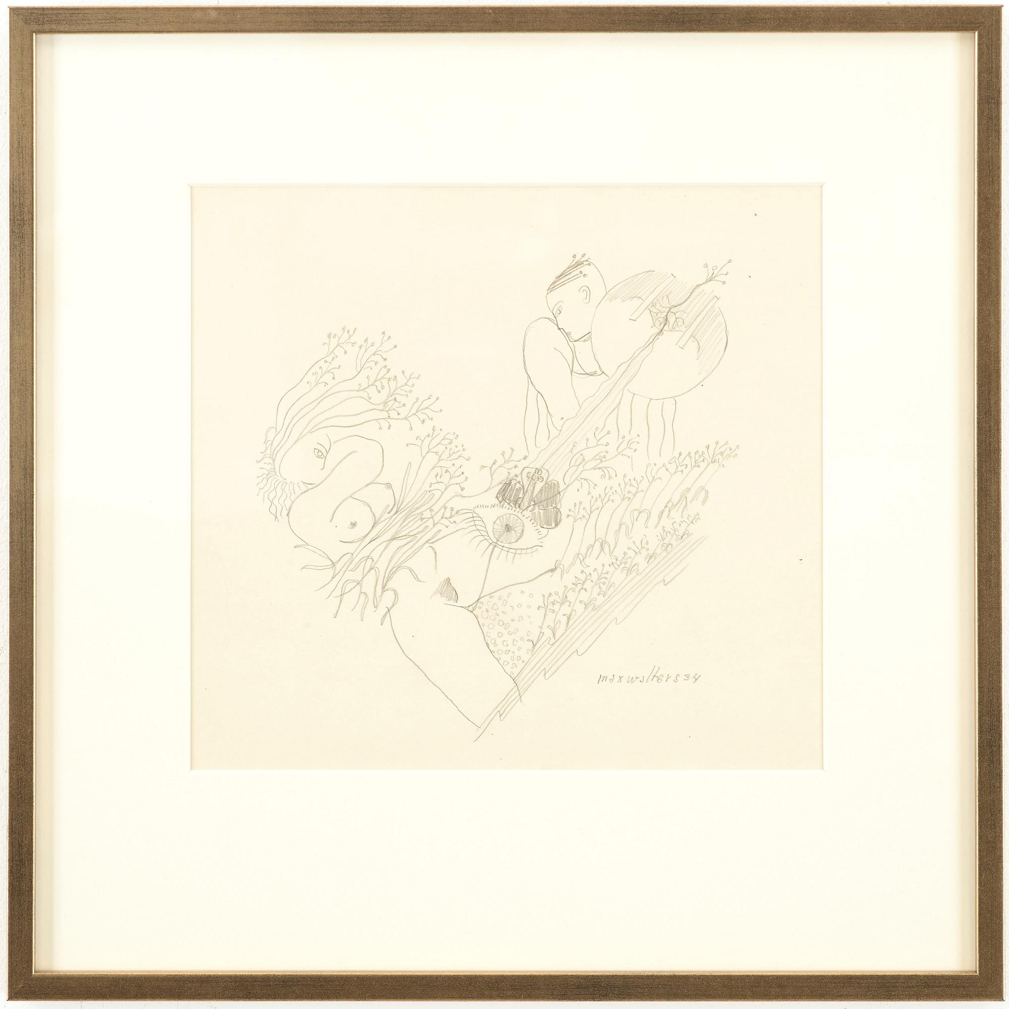 MAX WALTER SVANBERG, drawing signed and dated.