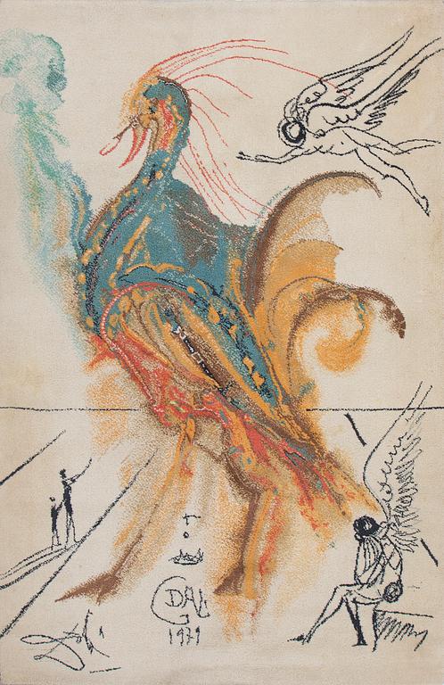 A rug after Salvador Dalí, Ege Art-line, Denmark, second half of the 20th century, 276 x 180 cm.