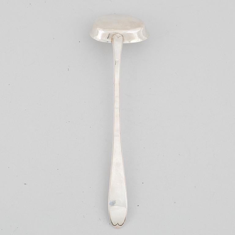 A Swedish silver soup ladle, mark of Jacob Möller, Malmö 1814.