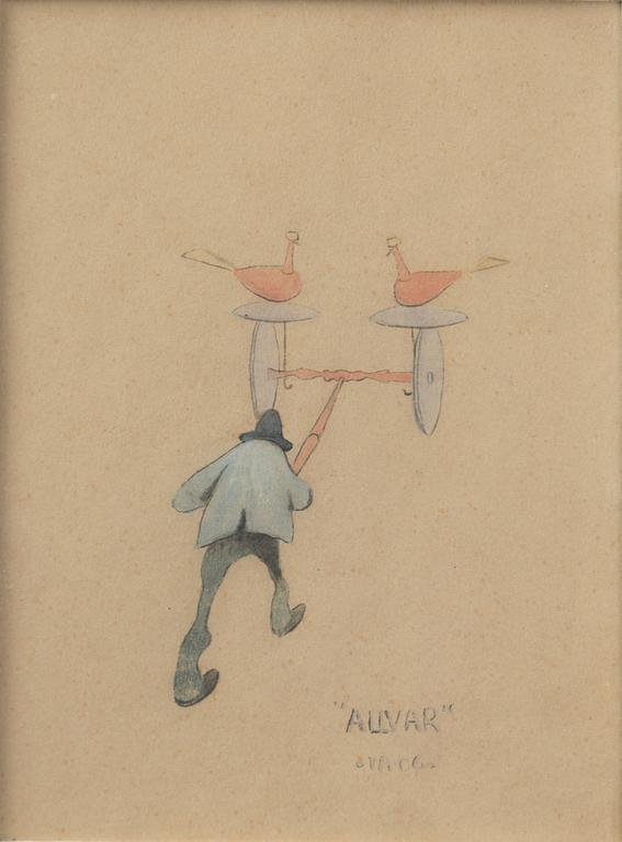 IVAR AROSENIUS, blandteknik, signerad och daterad -IA 06.