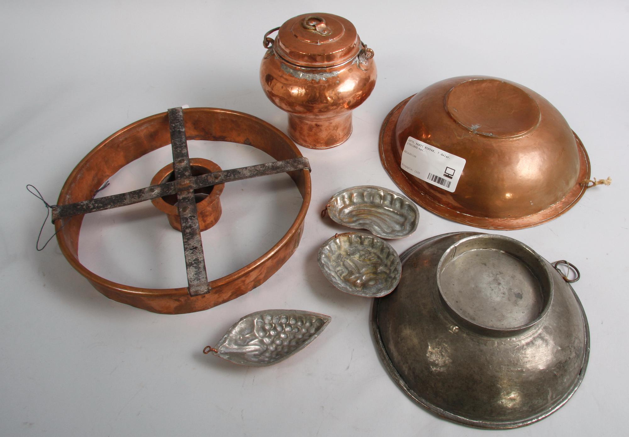 PARTI KOPPAR, 7 delar. 1700/1800-tal.