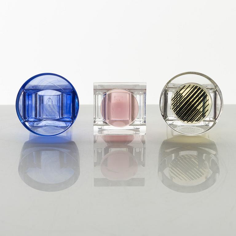 Siv Lagerström, three acrylic rings, 1970s.