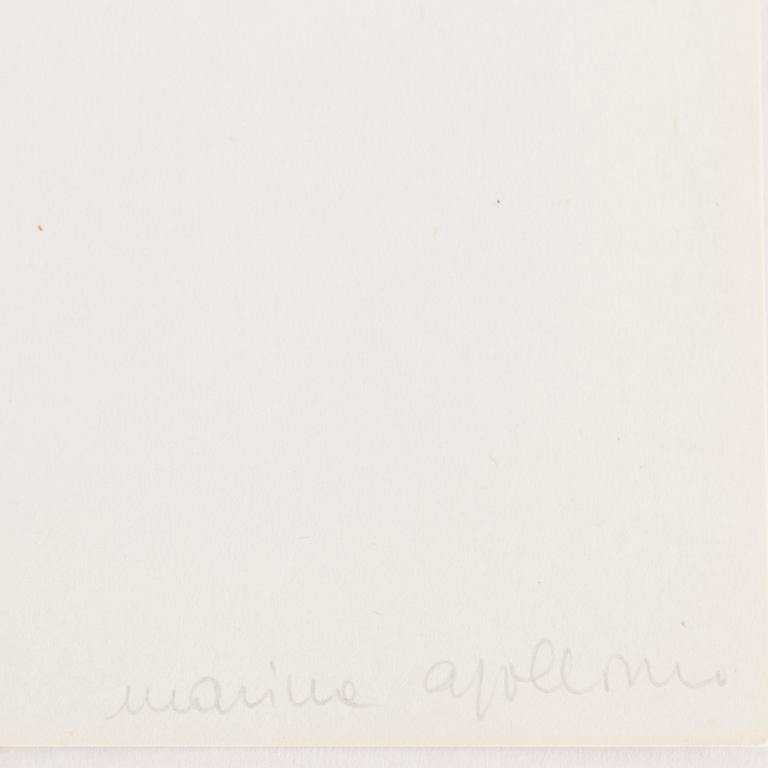 MARINA APOLLONIO, silkscreen, signed and numbered 45/230, 1966.